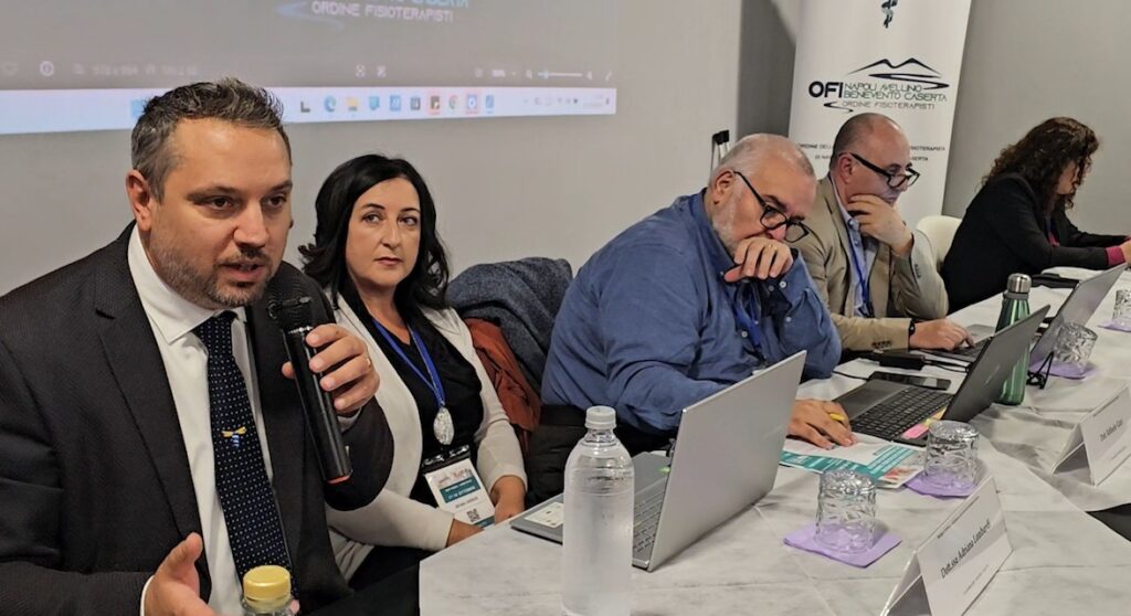Il saluto di Claudio Iovino, Vicepresidente dell'Ordine dei Fisioterapisti di Napoli, Avellino, Benevento e Caserta