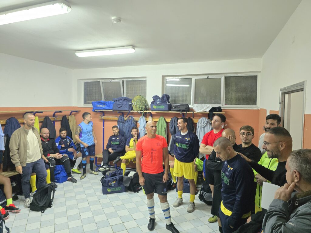 La squadra dei Fisioterapisti nello spogliatoio