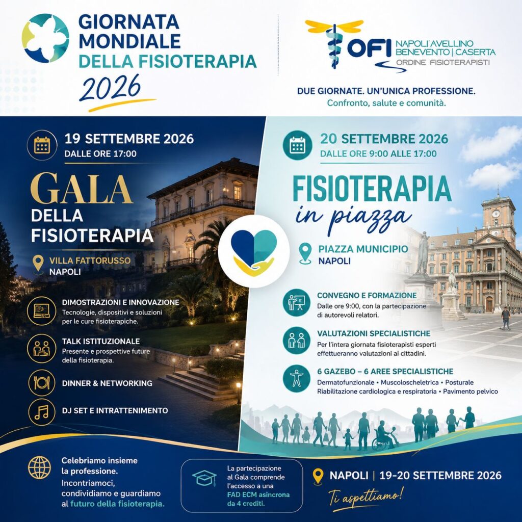 Le locandine degli eventi della Giornata Mondiale della Fisioterapia