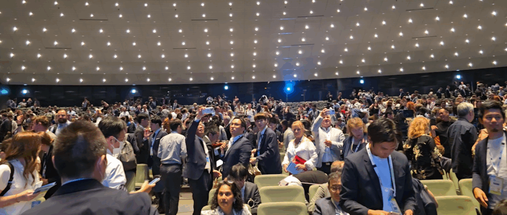 Una delle sale utilizzate per il congresso mondiale della fisioterapia